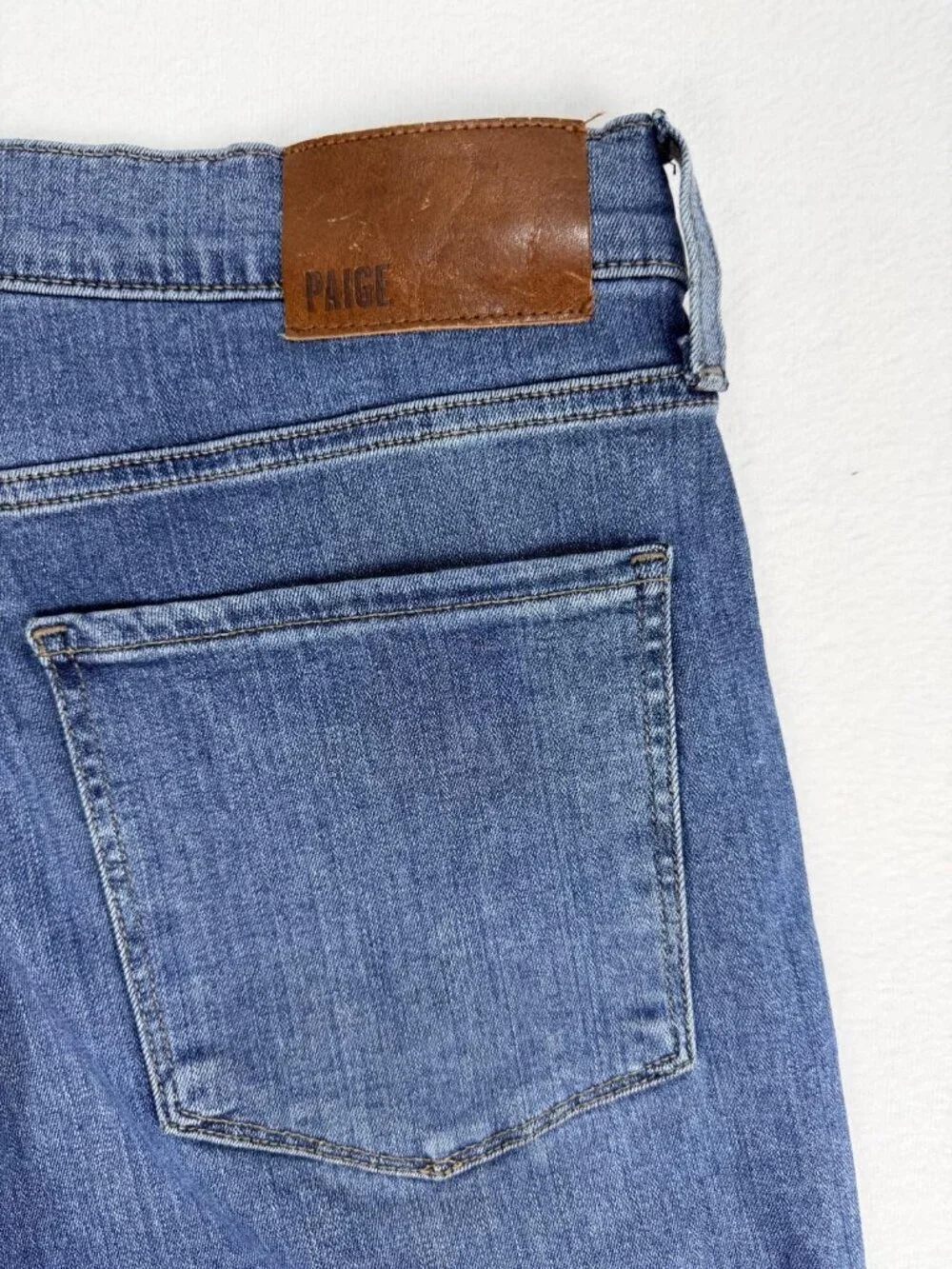 PAIGE Lennox Men's Jeans Size 32 Blue Slim Straight Stretch Premium Denim